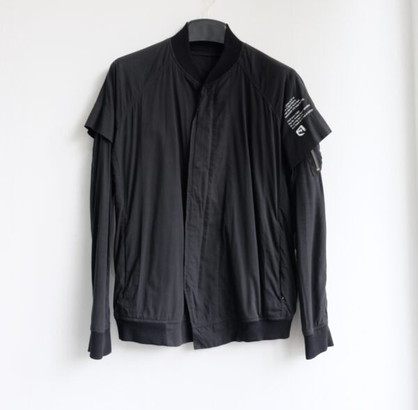 JULIUS_7 Double Sleeve "Dust"Print Bomber Jackket