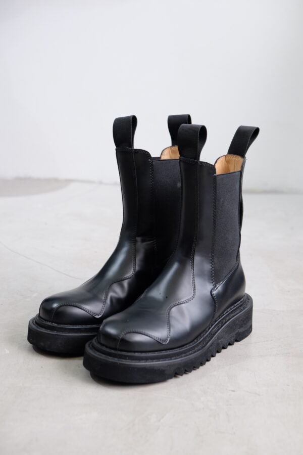 Toga Pulla Leather Mid-Calf Chelsea Boots Black - Hình ảnh 2