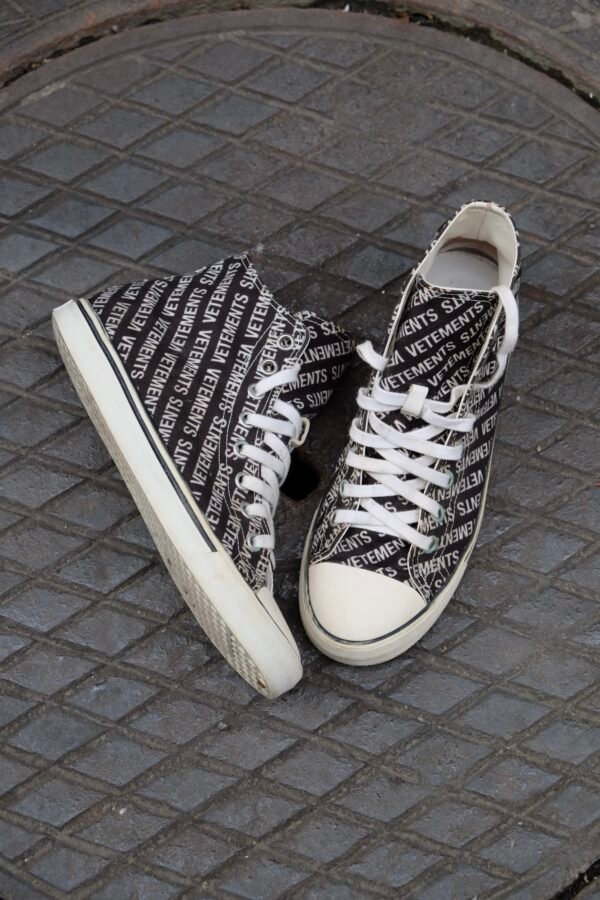 Vetements All Over High Top Sneaker Black - Hình ảnh 3