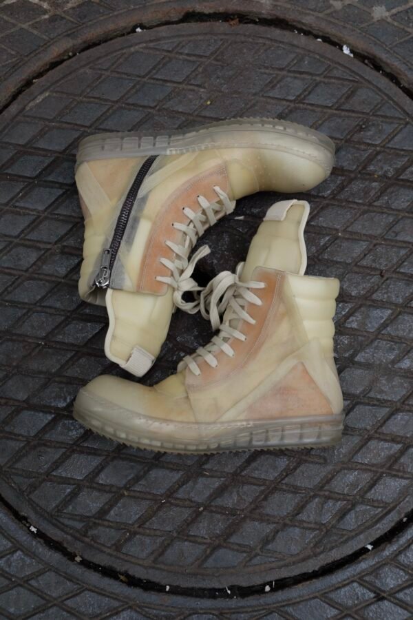 RICK OWENS Beige Geobasket Sneakers Natural/Natur