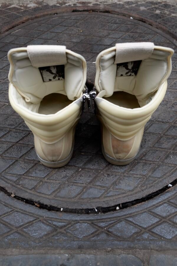 RICK OWENS Beige Geobasket Sneakers Natural/Natur - Hình ảnh 3