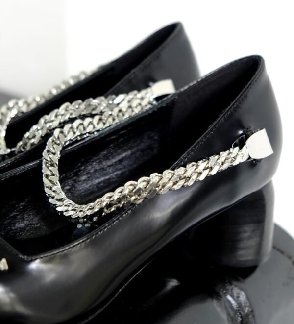 1017 ALYX 9SM Black Patent Medium Heels Black - Hình ảnh 2