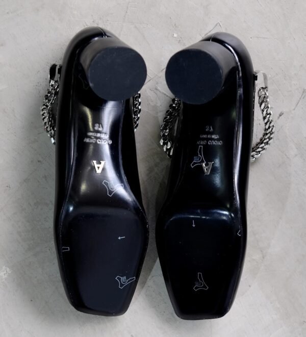 1017 ALYX 9SM Black Patent Medium Heels Black - Hình ảnh 4