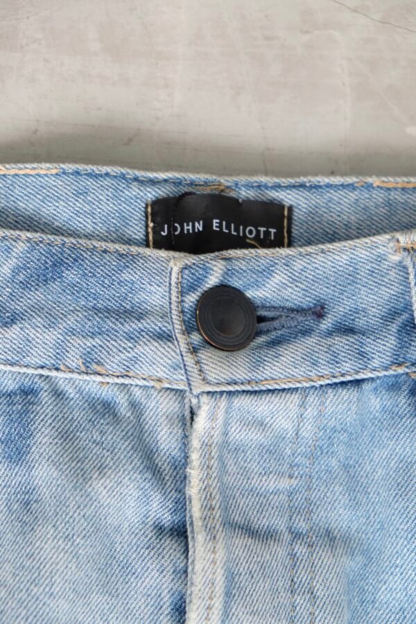 JOHN ELLIOT The Kane 2 Distressed Patch Wide Leg Jeans - Hình ảnh 2