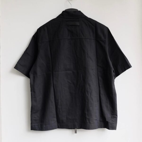1017 ALYX 9SM Zip Up Short Sleeved Shirt Black - Hình ảnh 2