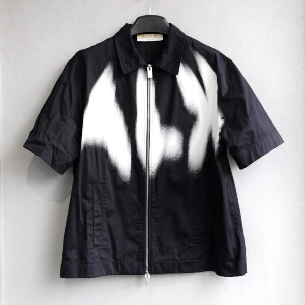 1017 ALYX 9SM Zip Up Short Sleeved Shirt Black