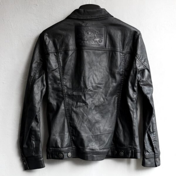 DIESEL Waxed Denim Jacket Black - Hình ảnh 4