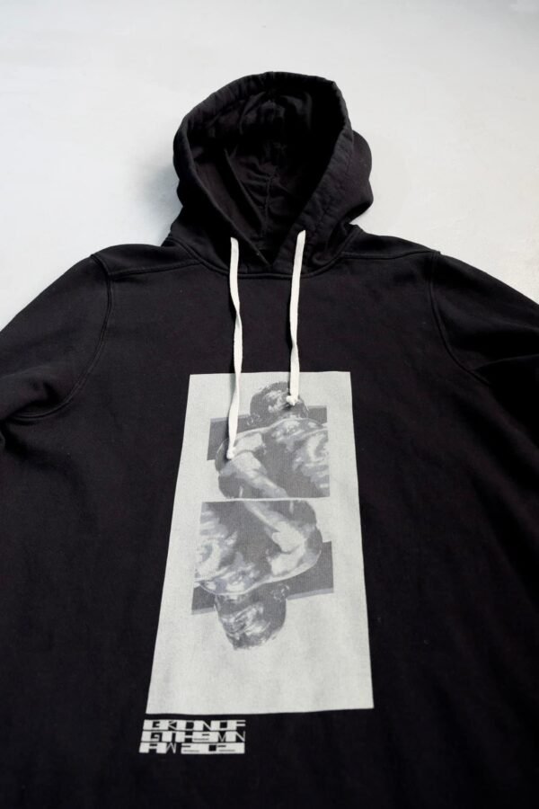 RICK OWENS DRKSHDW DRKSHDW Pullover Hoodie In Oyster / Black - Hình ảnh 3