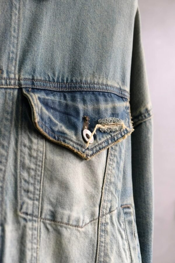 JULIUS Distressed Denim Jacket In Blue - Hình ảnh 6