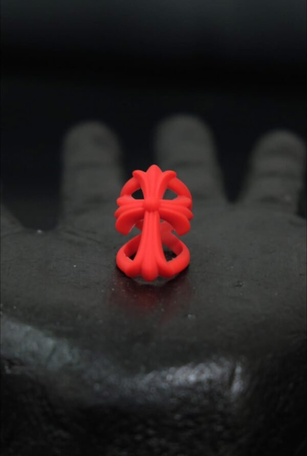 Chrome Hearts Tokyo ANNIVERSARY 20TH Silicon Rubber Infinity Cross Large Ring Red