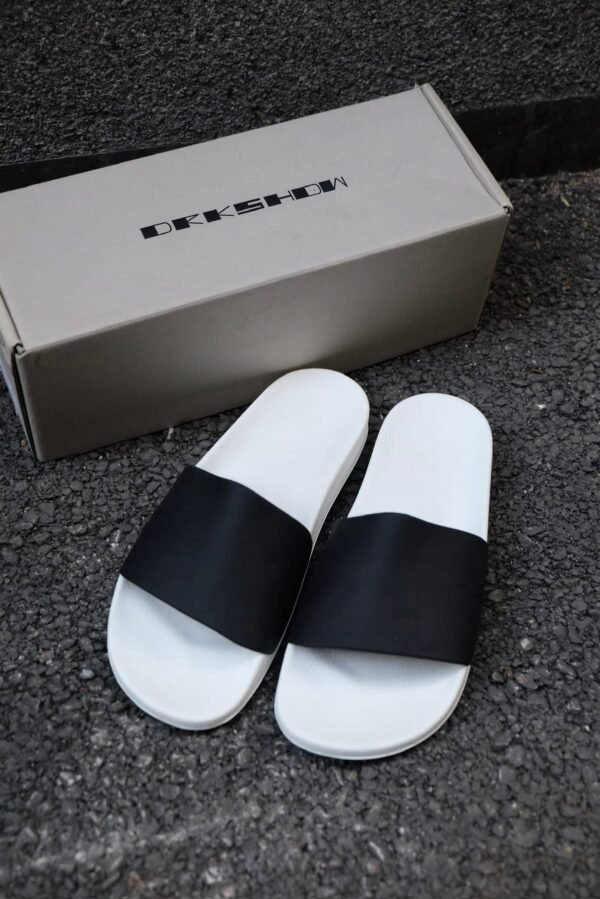 Rick Owens FW18 Rubber Slides Black Milk