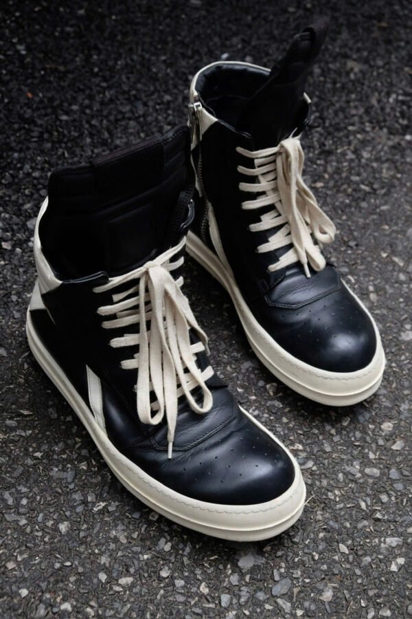 Rick Owens Geobasket Sneakers Black / White