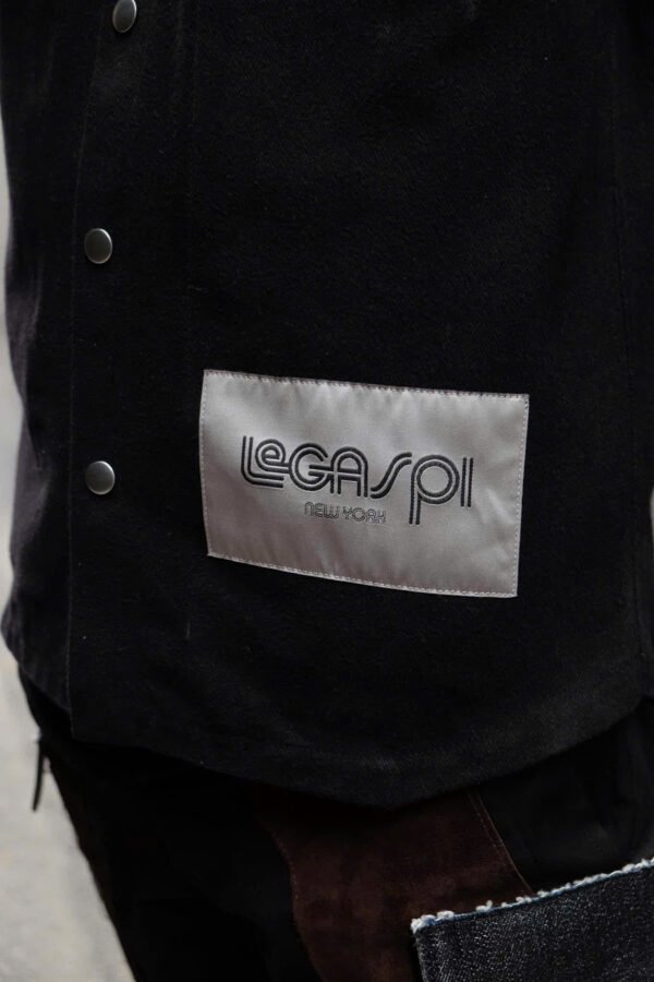 Rick Owens FW19 Larry Cotton Flannel Legaspi Overshirt Black - Hình ảnh 2