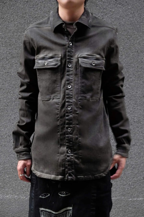 Rick Owens Drkshdw Outer Shirt Dark Brown - Hình ảnh 2