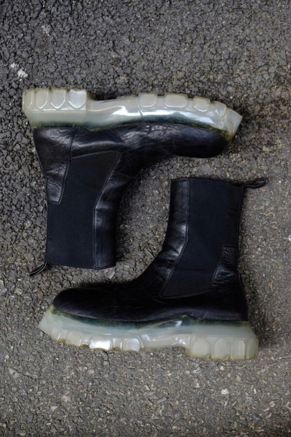 Rick Owens Beatle Bozo Tractor Clear Boots