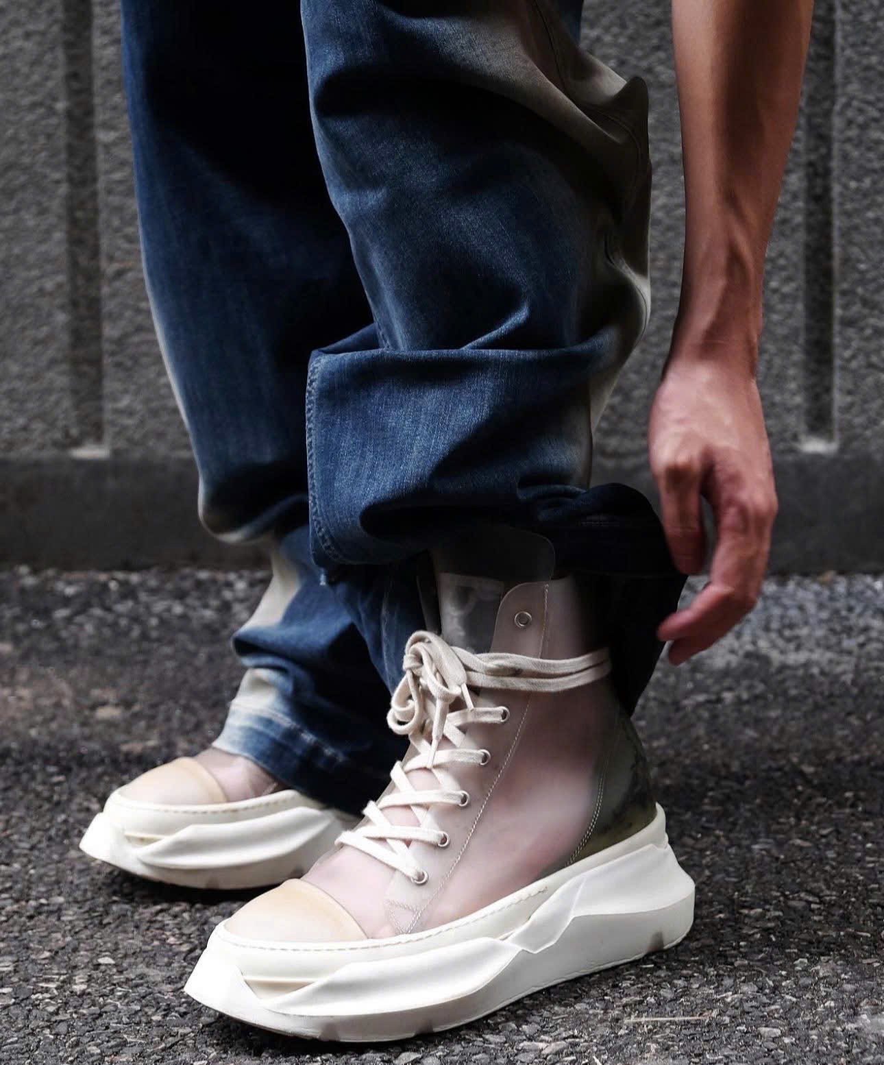 Rick Owens Drkshdw Phleg PVC Abstract High Top Sneaker