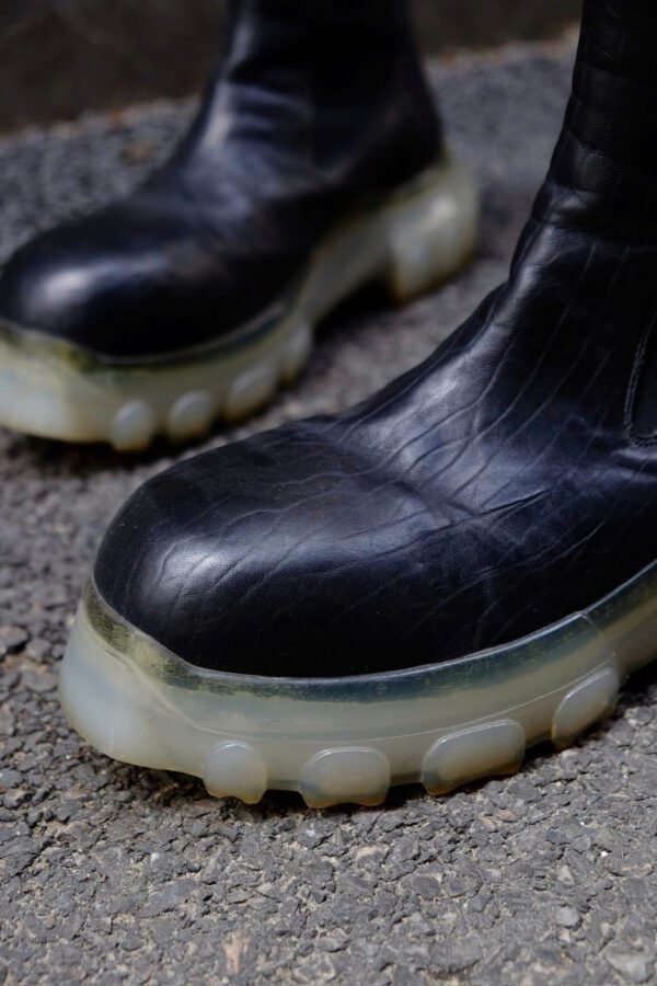Rick Owens Beatle Bozo Tractor Clear Boots - Hình ảnh 3