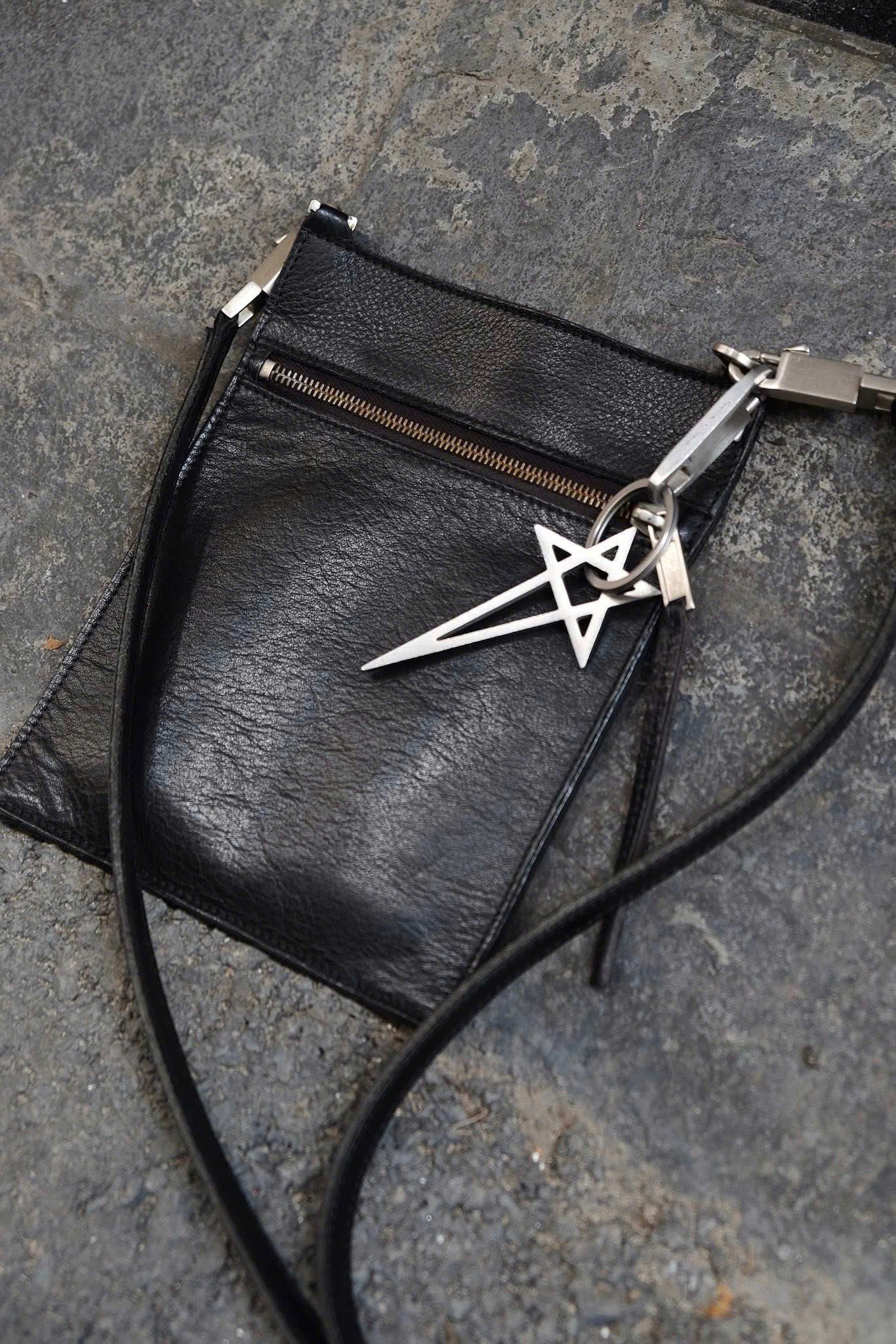 Rick Owens Leather Cross Body Chain Bag