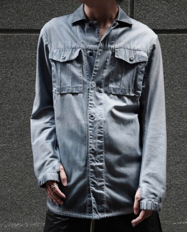 11 By Boris Bidjan Saberi Blue White Denim Shirt - Hình ảnh 3