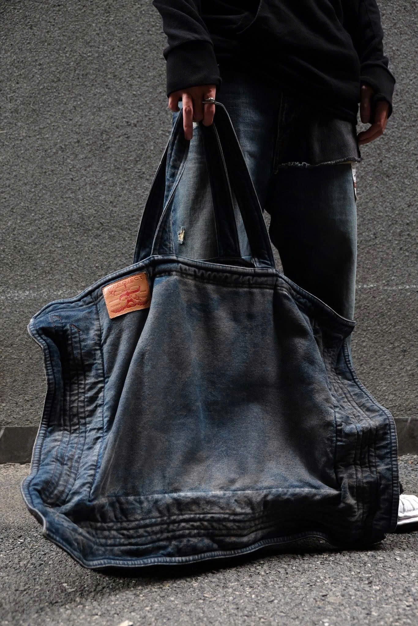 Y/Project Blue Maxi Denim Tote Vintage