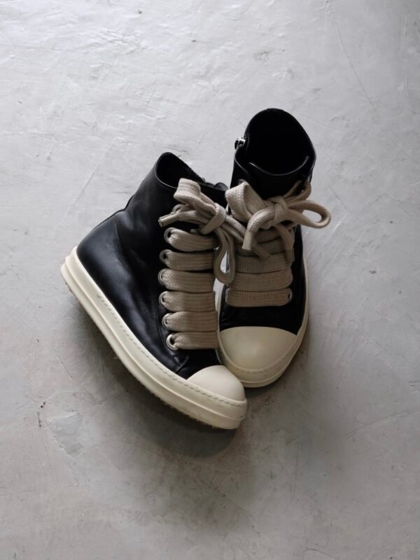 Rick Owens Jumbolace Leather High Black