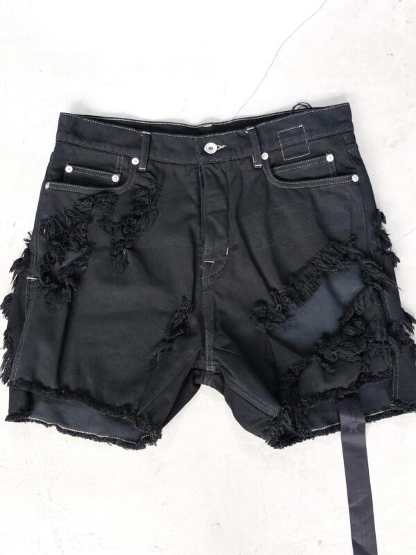 Rick Owens DRKSHDW Trucker Cut Offs Denim Short Black