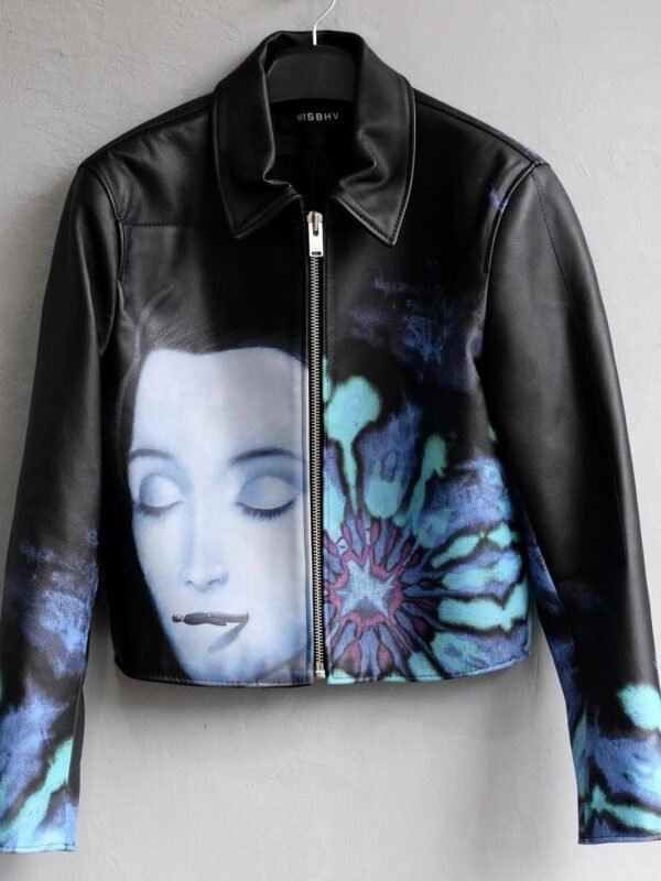 MISBHV Leather Printed Bomber Jacket