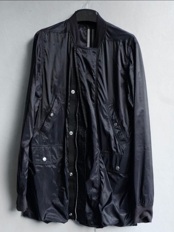 Rick Owens Black Rod Flight Bomber Jacket Black