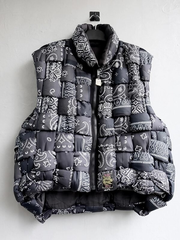 KAPITAL – Bandana-Print Woven Padded Shell Gilet Black