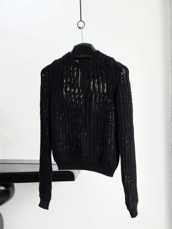 Rick Owens Structured Glitter Knit Sweater