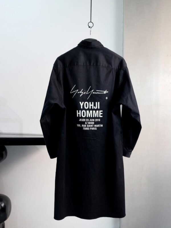 Yohji Yamamoto Pour Homme 16SS Signature Printed Cupro Shirt / Black