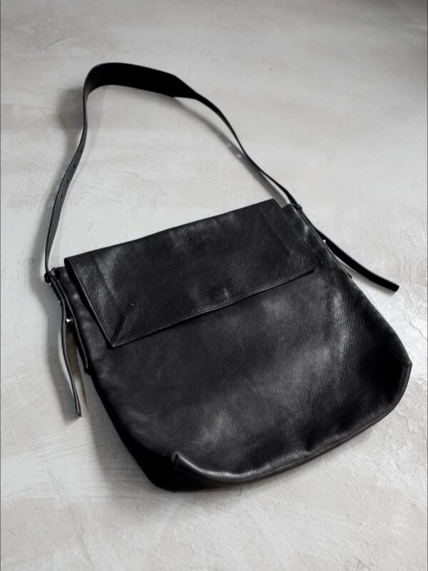 Rick Owens “ Walrus ” Shoulder Leather Bag / Black