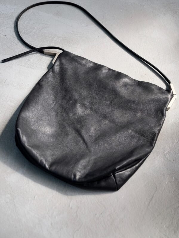 RICK OWENS Leather Bolsa Bandolera Bag / Black