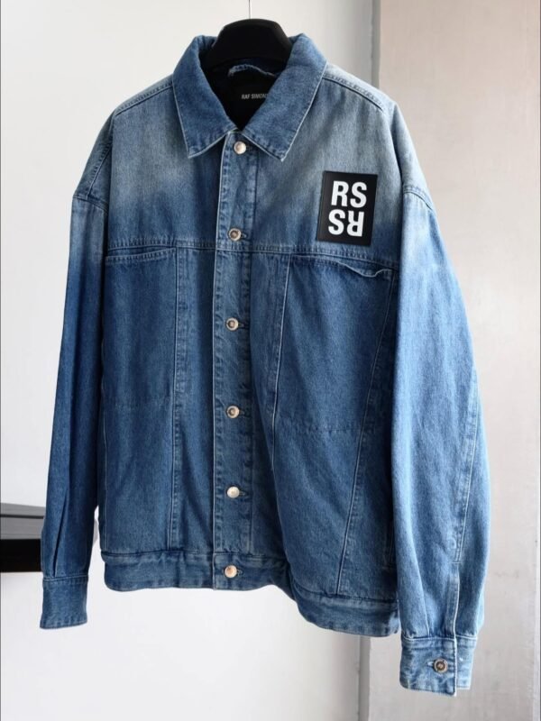 Raf Simons Faux Fur Lining Big Fit Denim Jacket / Blue