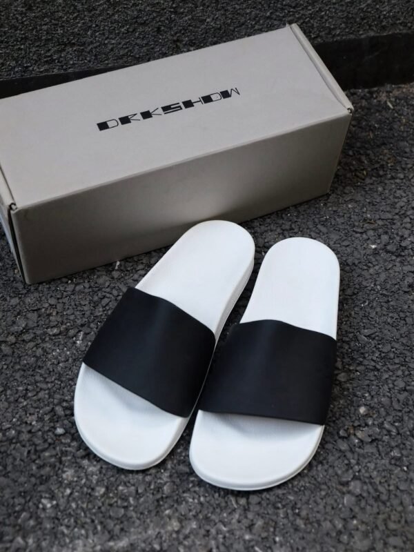 Rick Owens FW18 Rubber Slides Black Milk