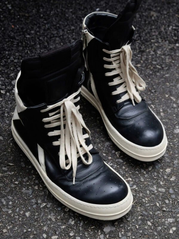 Rick Owens Geobasket Sneakers Black / White