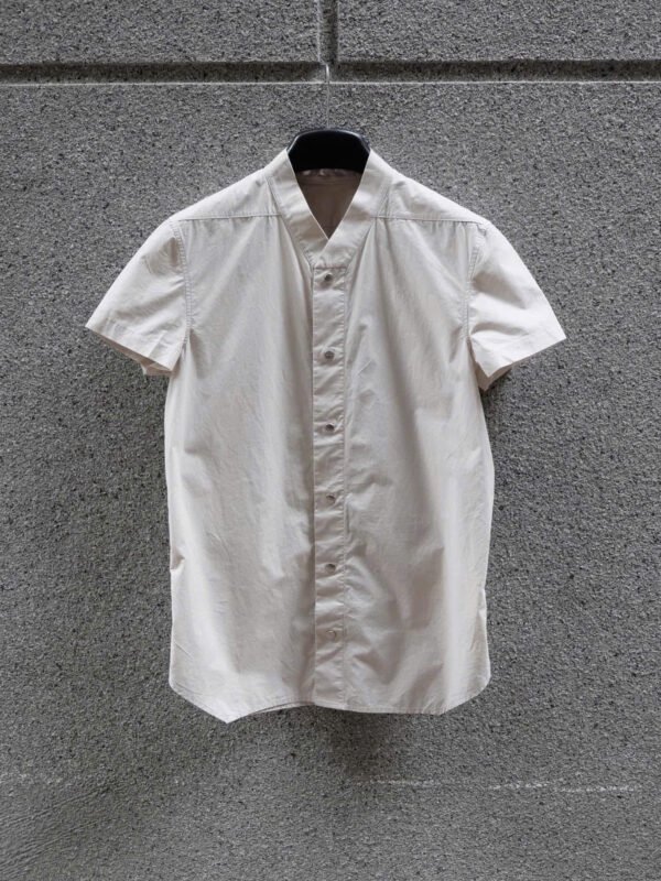 Rick Owens FW21 PHLEGETHON Golf Short Sleeve Shirt Off White