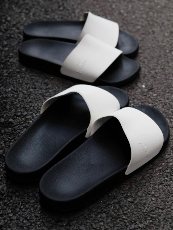 Rick Owens Rubber Slides Black Milk