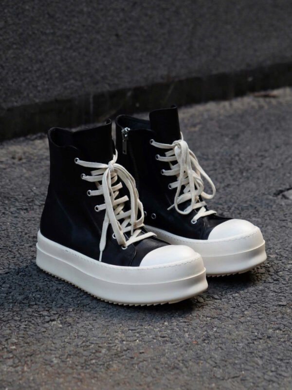 Rick Owens Double Bumper Leather Ramones High Sneaker